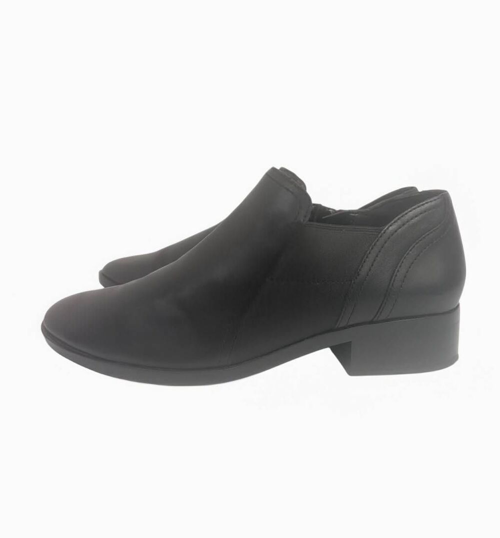 Naturalizer Royal Black leather low rise bootie shootie comfort shoe womens 8.5 - Picture 4 of 9